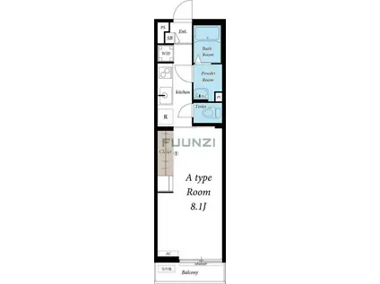 リブリ・ラ サンサリテ西船橋(1K/3階)の間取り写真