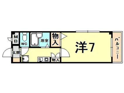 セイントプレアーII(1K/5階)の間取り写真