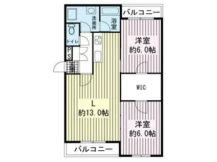 リーラコート(2LDK/3階)の間取り写真