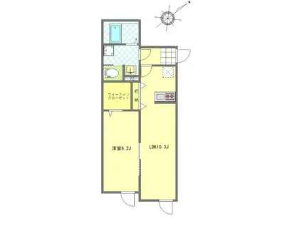 マーレ練馬高野台(1LDK/1階)の間取り写真