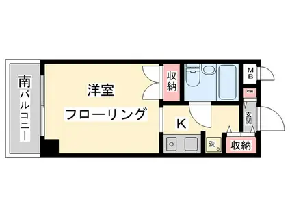 ペガサスマンション目白(1K/5階)の間取り写真