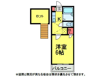 シャトウSMYT(1K/2階)の間取り写真