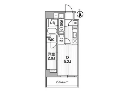 ALTERNA東池袋(2K/4階)の間取り写真