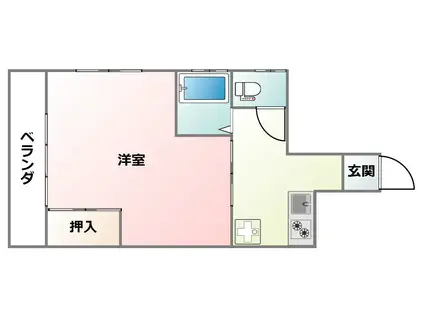 嶋マンション(1K/4階)の間取り写真
