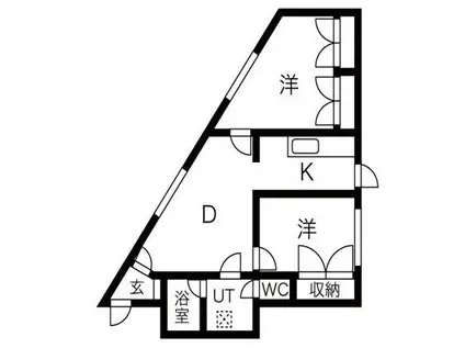 メゾンドグレイス(2LDK/3階)の間取り写真