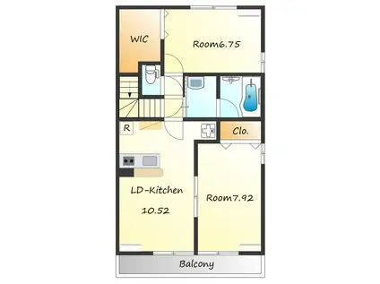 プリンセス(2LDK/2階)の間取り写真