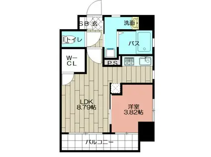 GALA PLATINUM COURT(1LDK/6階)の間取り写真