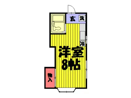 エスコーポ(1K/2階)の間取り写真