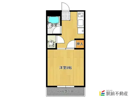 大石ハイツ(1K/1階)の間取り写真