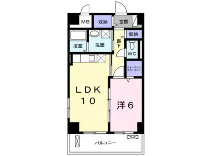グラン・シュトラーセU21(1LDK/1階)の間取り写真