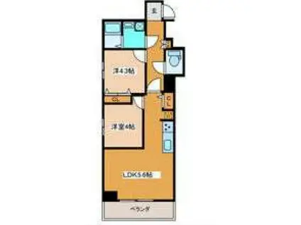 メゾンナカムラ(2DK/3階)の間取り写真