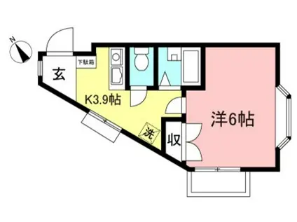 第一サニーコート(1K/3階)の間取り写真