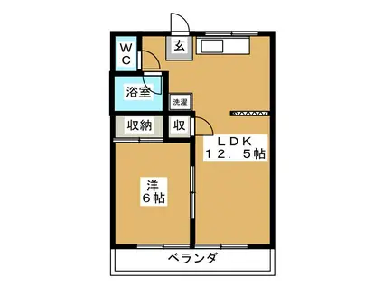 コーポ千春(1LDK/2階)の間取り写真