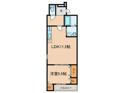 フジパレス阪急武庫之荘駅東II番館(1LDK/2階)の間取り写真