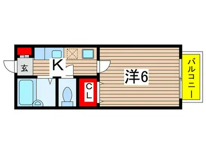 第一わらびハイツ(1K/2階)の間取り写真
