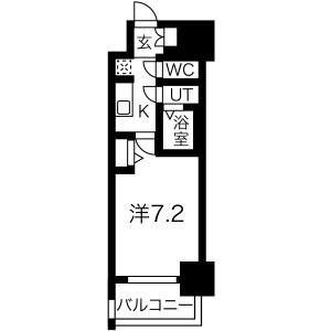 アドバンス名古屋モクシー(1K/9階)の間取り写真