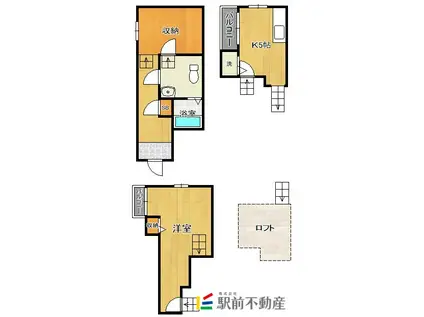 コンフォートベネフィス姪浜VII(1SK/1階)の間取り写真