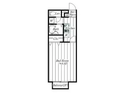 アムール グリーンビレッジIII(1K/1階)の間取り写真