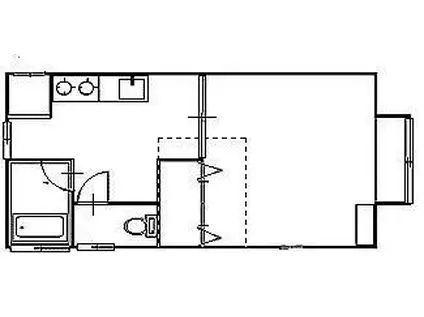 アヴニールSASAKI(1K/1階)の間取り写真