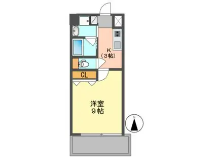 MITOMIBRILLANZ(1K/6階)の間取り写真