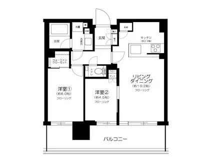 シティタワーズ東京ベイ セントラルタワー(2LDK/15階)の間取り写真