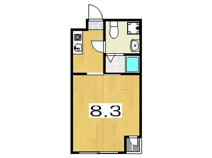 MINOA-RU(1K/1階)の間取り写真