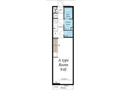 リブリ・PROGRESS(1K/1階)の間取り写真