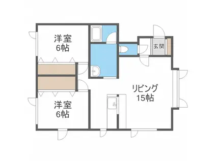 バローネ川村(2LDK/3階)の間取り写真