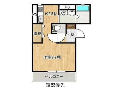 ルアン ブラン(1K/3階)の間取り写真