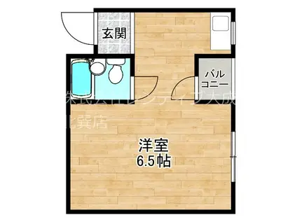 ジオナ新今里(ワンルーム/4階)の間取り写真