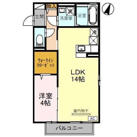 シャトレー(1LDK/1階)の間取り写真