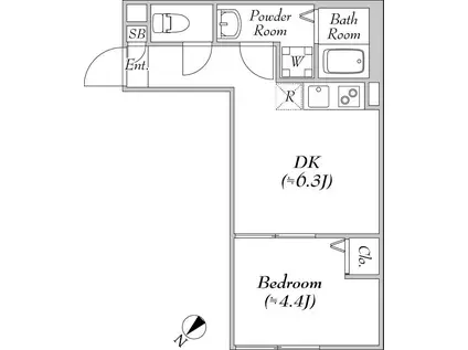 IL MEZZO DI TOKYO IL MEZZO DI TOKY(1DK/4階)の間取り写真
