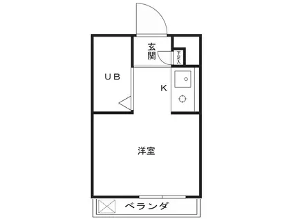 マイキャッスル第2梶ヶ谷(ワンルーム/2階)の間取り写真