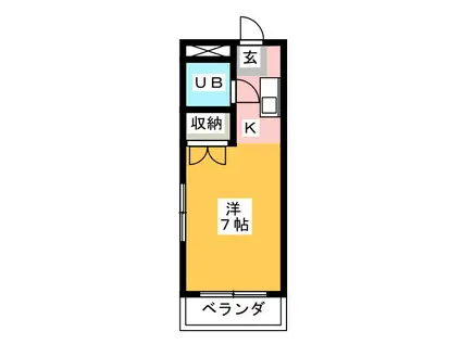 リバティパレス草薙(ワンルーム/3階)の間取り写真