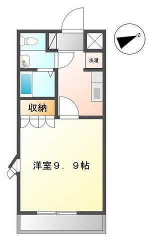 エスポアール(1K/2階)の間取り写真