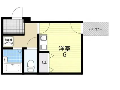 ナニワⅢ番館(ワンルーム/3階)の間取り写真