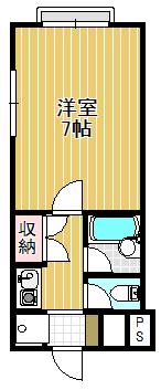 サンライト仁川(1K/1階)の間取り写真