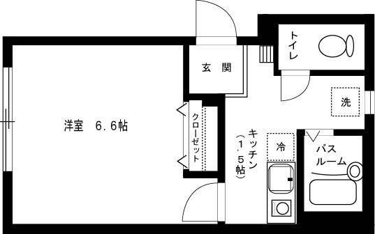 PIA宮本(1K/1階)の間取り写真