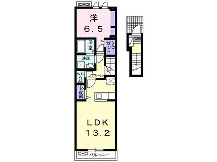 グラン・ナリーバ(1LDK/2階)の間取り写真