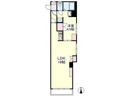 アルコ7(1LDK/3階)の間取り写真