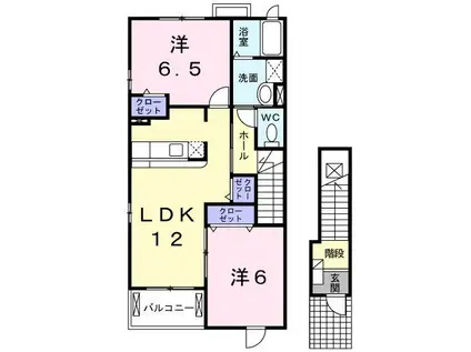 Y・ソナタII(2LDK/2階)の間取り写真