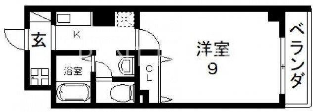 Mプラザ布施弐番館(1K/9階)の間取り写真