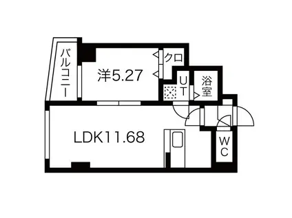 FELICE(1LDK/5階)の間取り写真