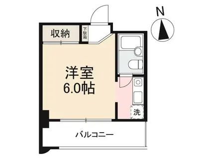 ルミエール三条(ワンルーム/2階)の間取り写真