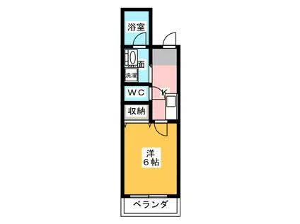 PRONTON(1K/2階)の間取り写真