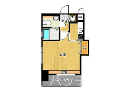 エステートモア・大濠公園通リ(1K/8階)の間取り写真