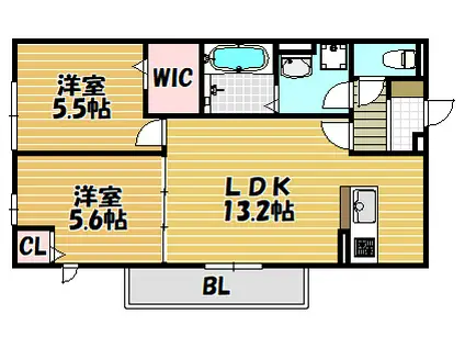パラドール常盤I(ワンルーム/1階)の間取り写真