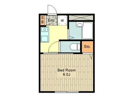 ルポゼ立川(1K/1階)の間取り写真