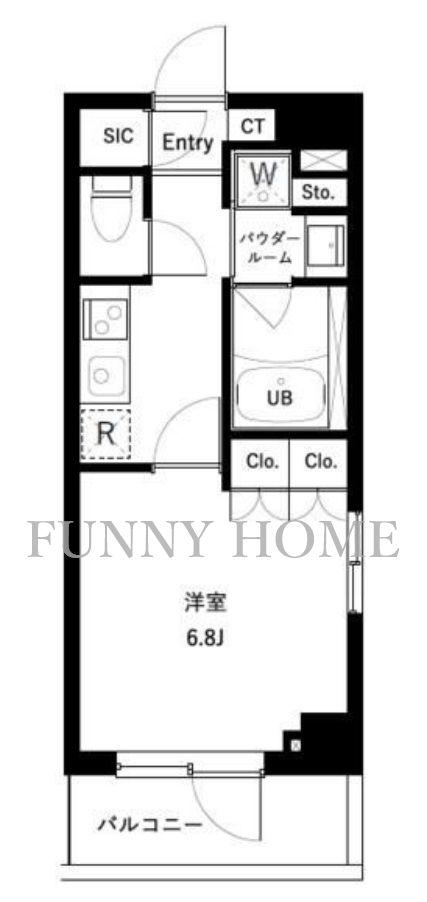 アーバンパーク高井戸(1K/2階)の間取り写真