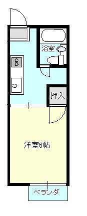 ハイツ昴(1K/1階)の間取り写真